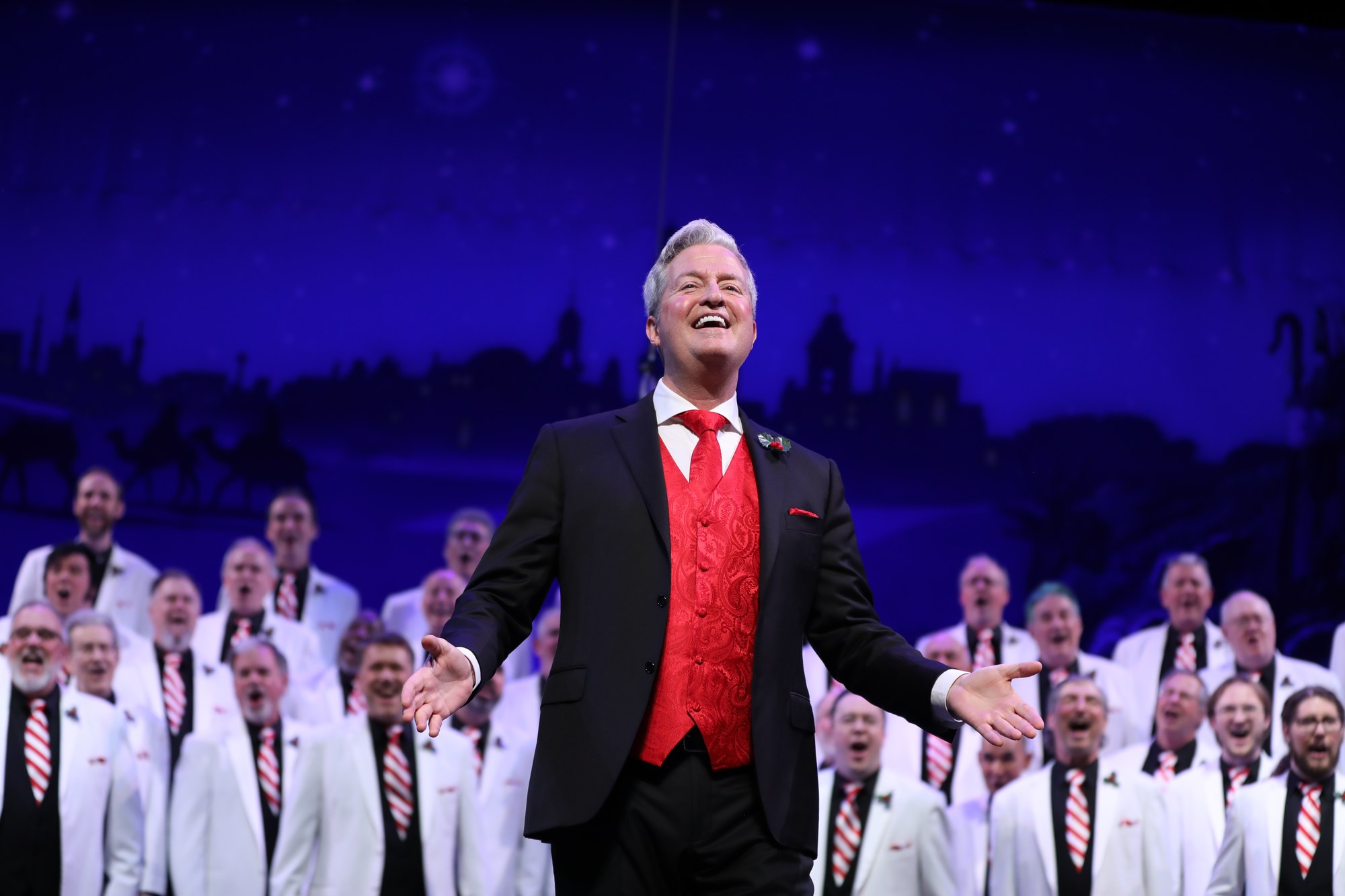 Greg Clancy with the Vocal Majority Chorus